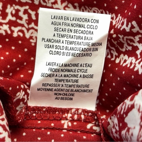 Wrangler Vintage Women's Red and White Floral Rodeo Pearl Button Top Size Medium - Picture 13 of 13